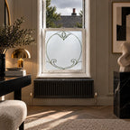 Privacy Window Film, Elegant Art Nouveau Frosted Glass Window Film