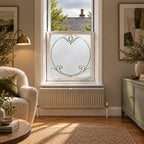 Privacy Window Film, Elegant Art Nouveau Frosted Glass Window Film