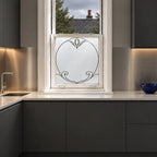Privacy Window Film, Elegant Art Nouveau Frosted Glass Window Film