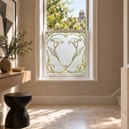 Privacy Window Film, Art Nouveau Calla Lily Frosted Design