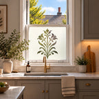 Privacy Window Film, Art Nouveau Leaf Frosted Design