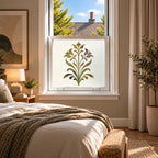 Privacy Window Film, Art Nouveau Leaf Frosted Design
