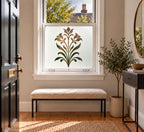 Privacy Window Film, Art Nouveau Leaf Frosted Design