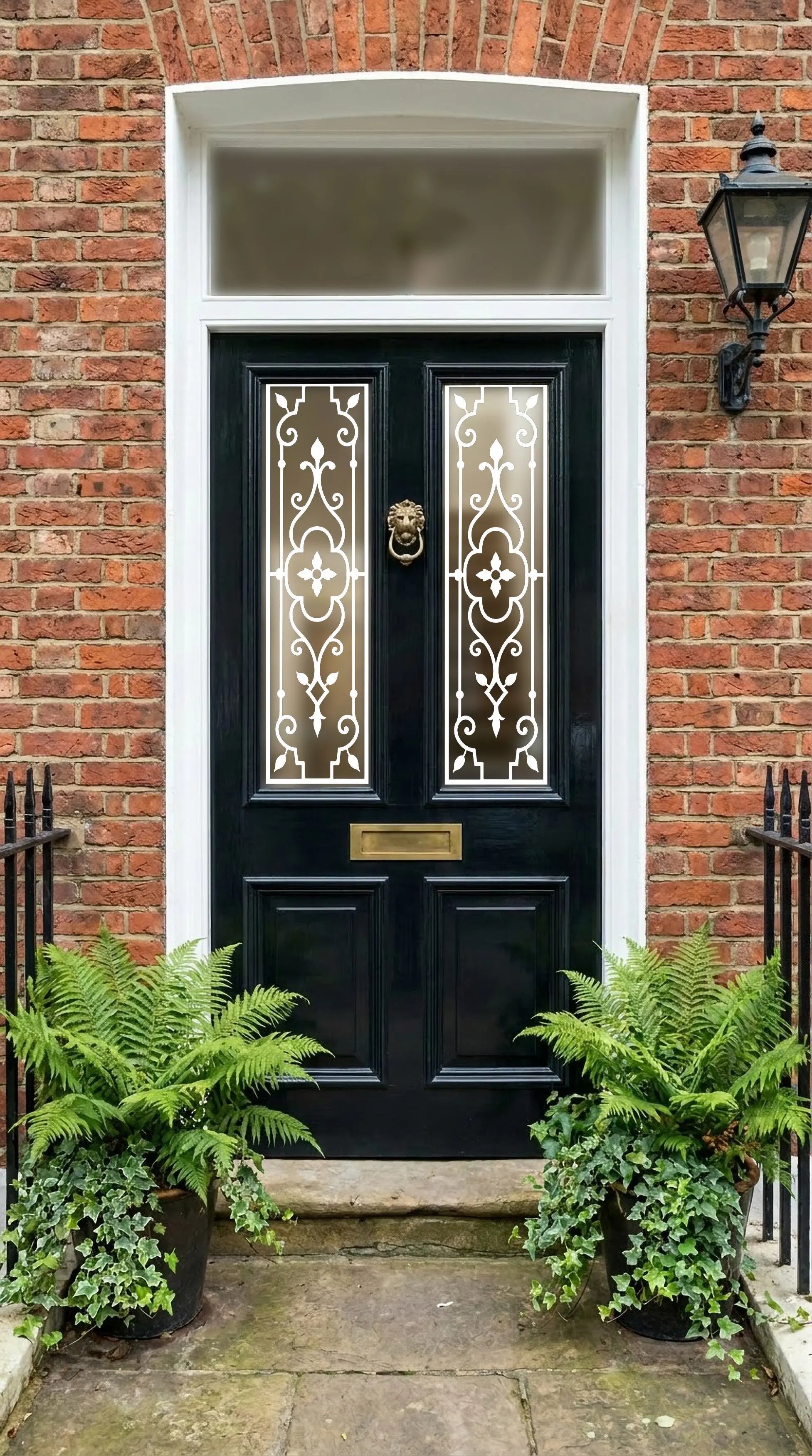 Victorian Door Glass Window Film | Front Door Privacy Film UK