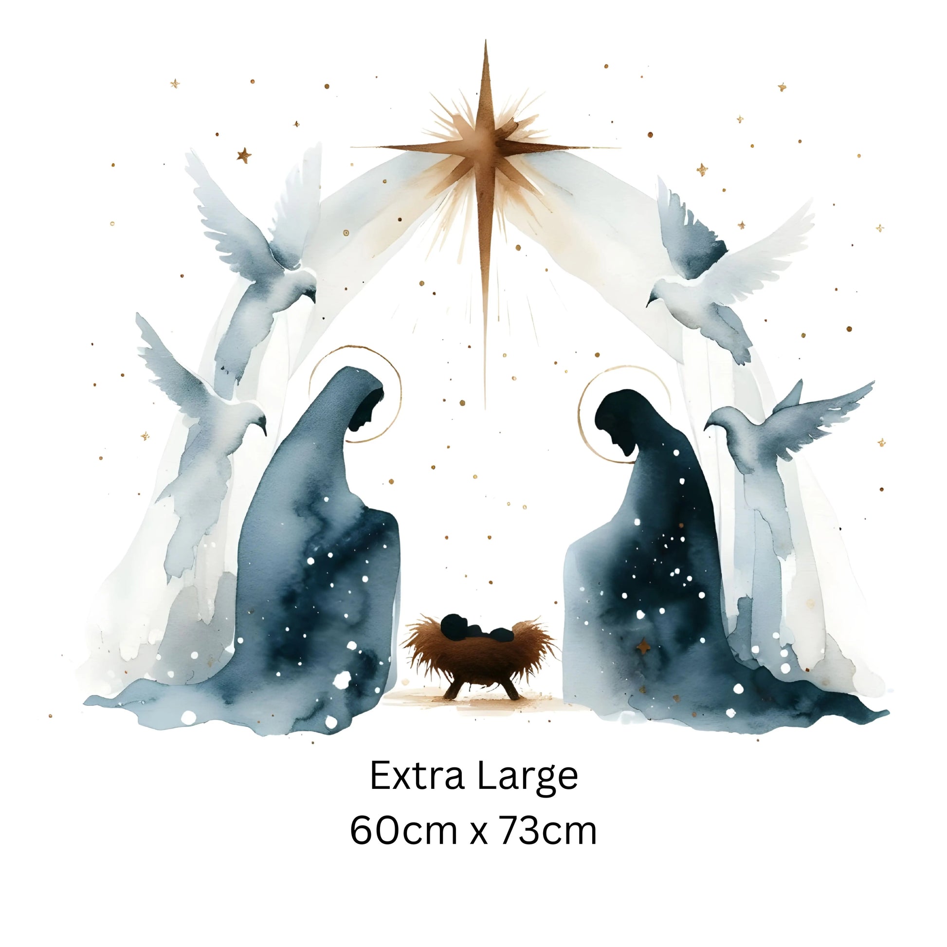 Nativity Window Cling: Reusable Double-Sided Christmas Decoration Creative Windows