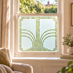 Art Deco Fountain Frosted Privacy Window Film