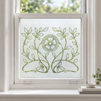 Art Nouveau Floral Privacy Window Film