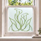 Art Nouveau Calla Lily Frosted Privacy Window Film