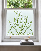 Art Nouveau Calla Lily Frosted Privacy Window Film
