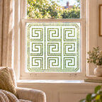 Privacy Window Film Art Deco Geometric Square Design