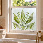 Fern Leaf Frosted Privacy Window Film