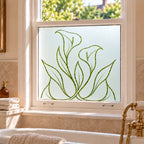 Art Nouveau Calla Lily Frosted Privacy Window Film