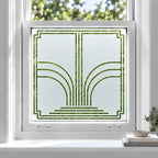 Art Deco Fountain Frosted Privacy Window Film
