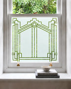Art Deco Diamond Frosted Privacy Window Film