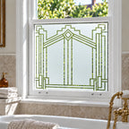 Art Deco Diamond Frosted Privacy Window Film