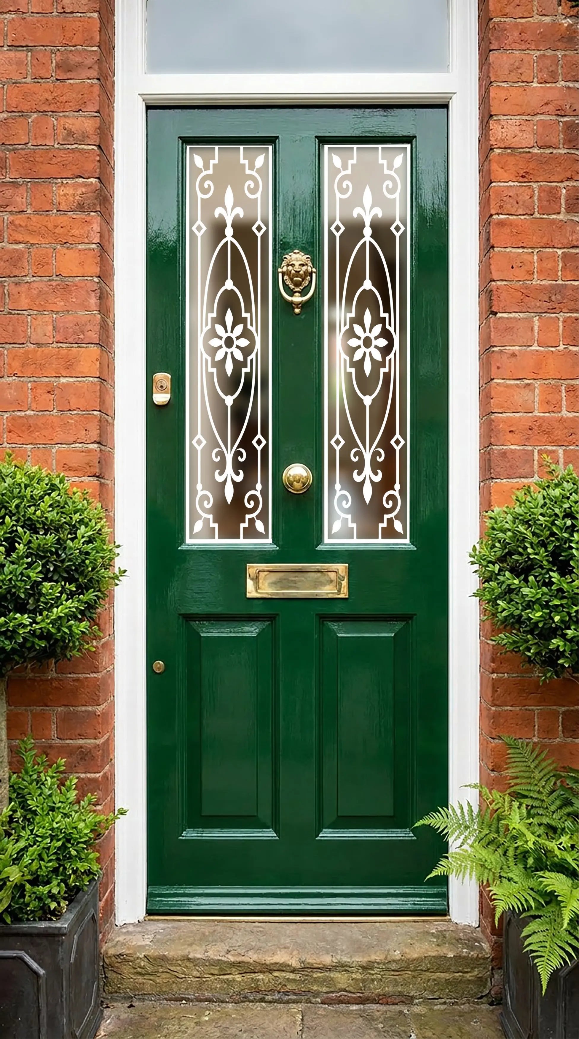 Victorian Door Glass Window Film | Front Door Privacy Film UK