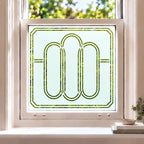 Privacy Window Film Art Deco Curved Geometric Design