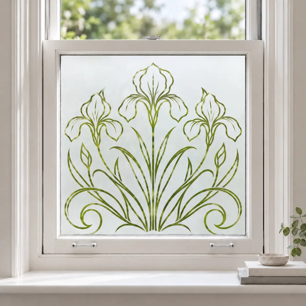 Art Nouveau Iris Privacy Window Film