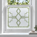 Privacy Window Film Art Deco Diamond Frosted Glass Design