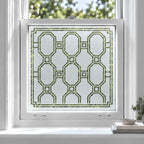 Privacy Window Film Art Deco Geometric Octagon Design
