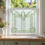 Art Deco Geometric Frosted Privacy Window Film