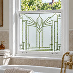 Art Deco Geometric Frosted Privacy Window Film
