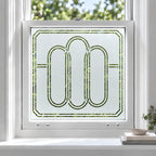 Privacy Window Film Art Deco Curved Geometric Design