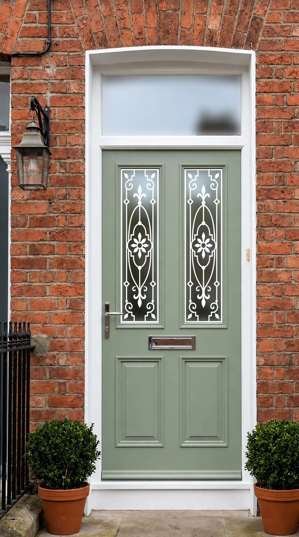 Victorian Door Glass Window Film | Front Door Privacy Film UK