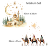 Three Kings Nativity Window Cling: Double-Sided Reusable Christmas Sticker Creative Windows