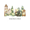Double-Sided Christmas Window Sticker: Winter Scene Reusable Decal