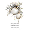 White and Gold Bauble Christmas Window Sticker – Double Sided Reusable Festive Decor Creative Windows