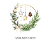 Double-Sided Christmas Wreath Window Sticker: Festive Holiday Decor