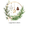 Double-Sided Christmas Wreath Window Sticker: Festive Holiday Decor