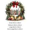 Christmas Village Wreath Window Sticker – Double Sided Reusable Festive Decor Creative Windows