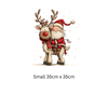 Santa Clause and Cute Reindeer Christmas Window Sticker