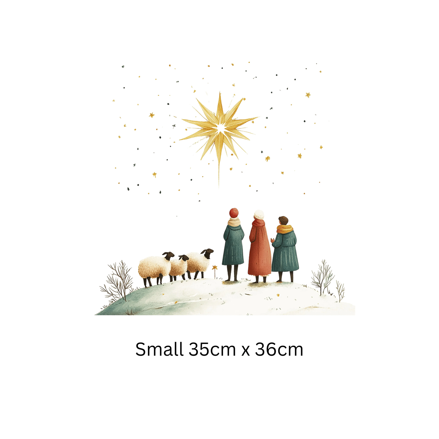Three Kings Nativity Window Cling: Reusable Christmas Window Sticker Creative Windows