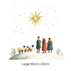 Three Kings Nativity Window Cling: Reusable Christmas Window Sticker Creative Windows