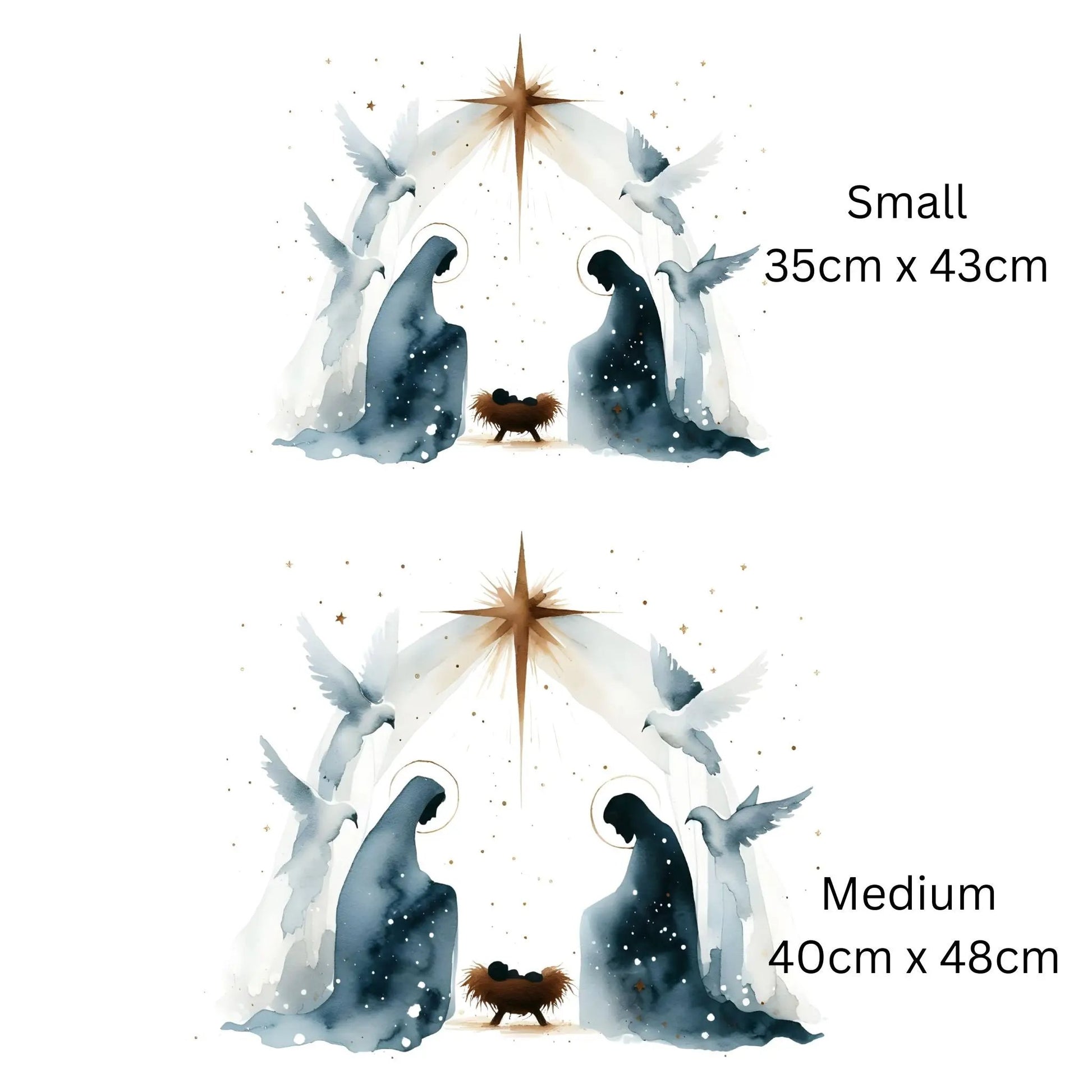 Nativity Window Cling: Reusable Double-Sided Christmas Decoration Creative Windows