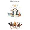 Three Kings Nativity Window Cling: Double-Sided Reusable Christmas Sticker Creative Windows