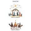 Three Kings Nativity Window Cling: Double-Sided Reusable Christmas Sticker Creative Windows