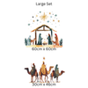 Three Kings Nativity Window Cling: Double-Sided Reusable Christmas Sticker Creative Windows