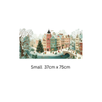 Christmas Winter Scene Window Sticker, Double-Sided Reusable Decal Creative Windows