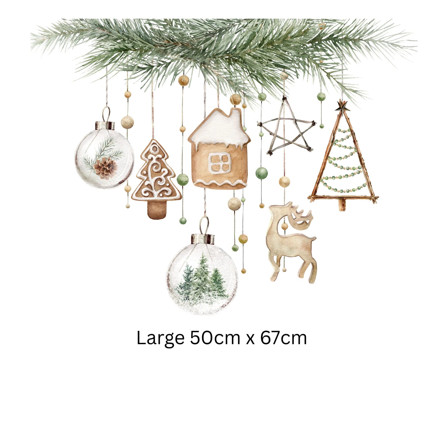 Cosy Winter Christmas Window Sticker – Scandinavian Ornament Design Creative Windows