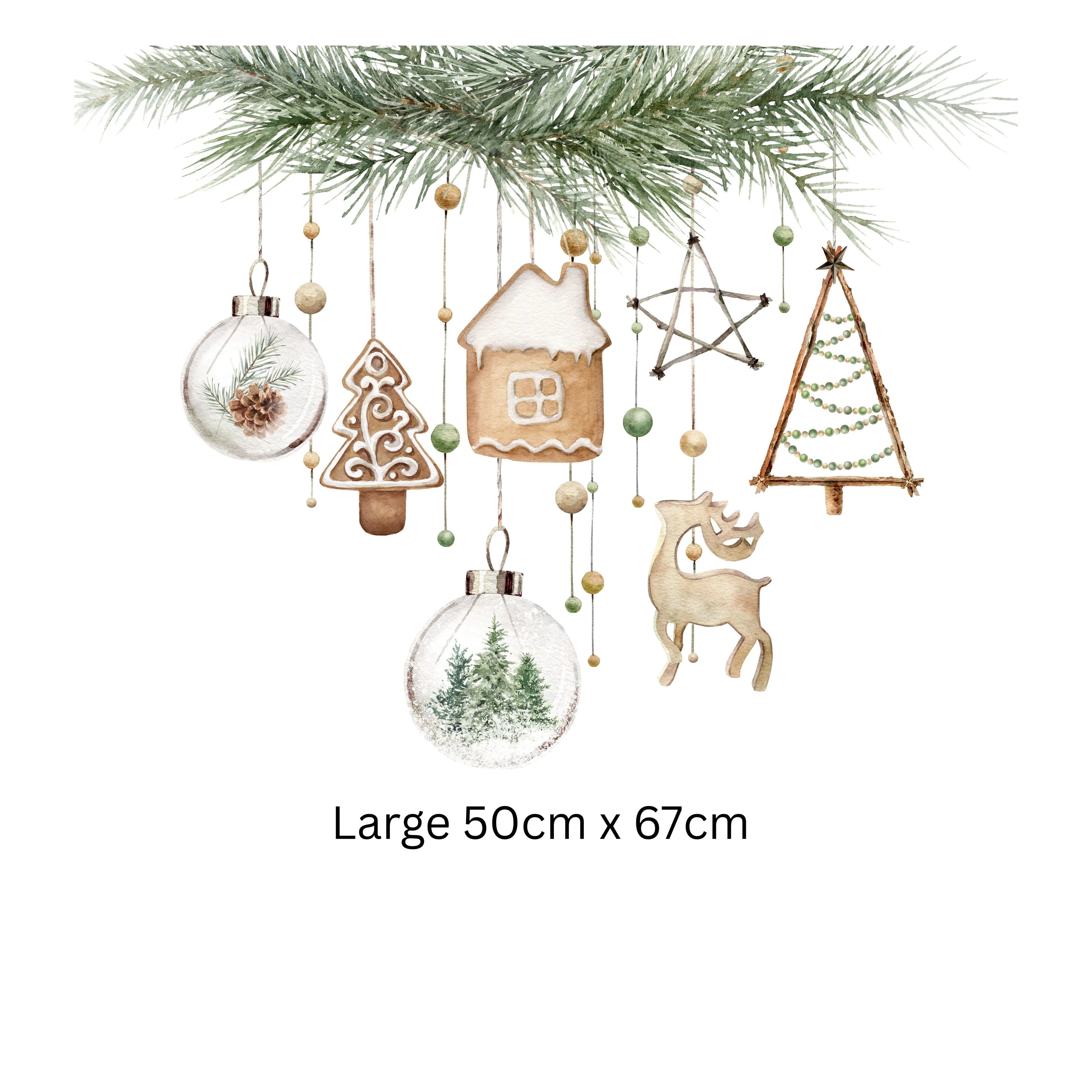 Cosy Winter Christmas Window Sticker – Scandinavian Ornament Design Creative Windows