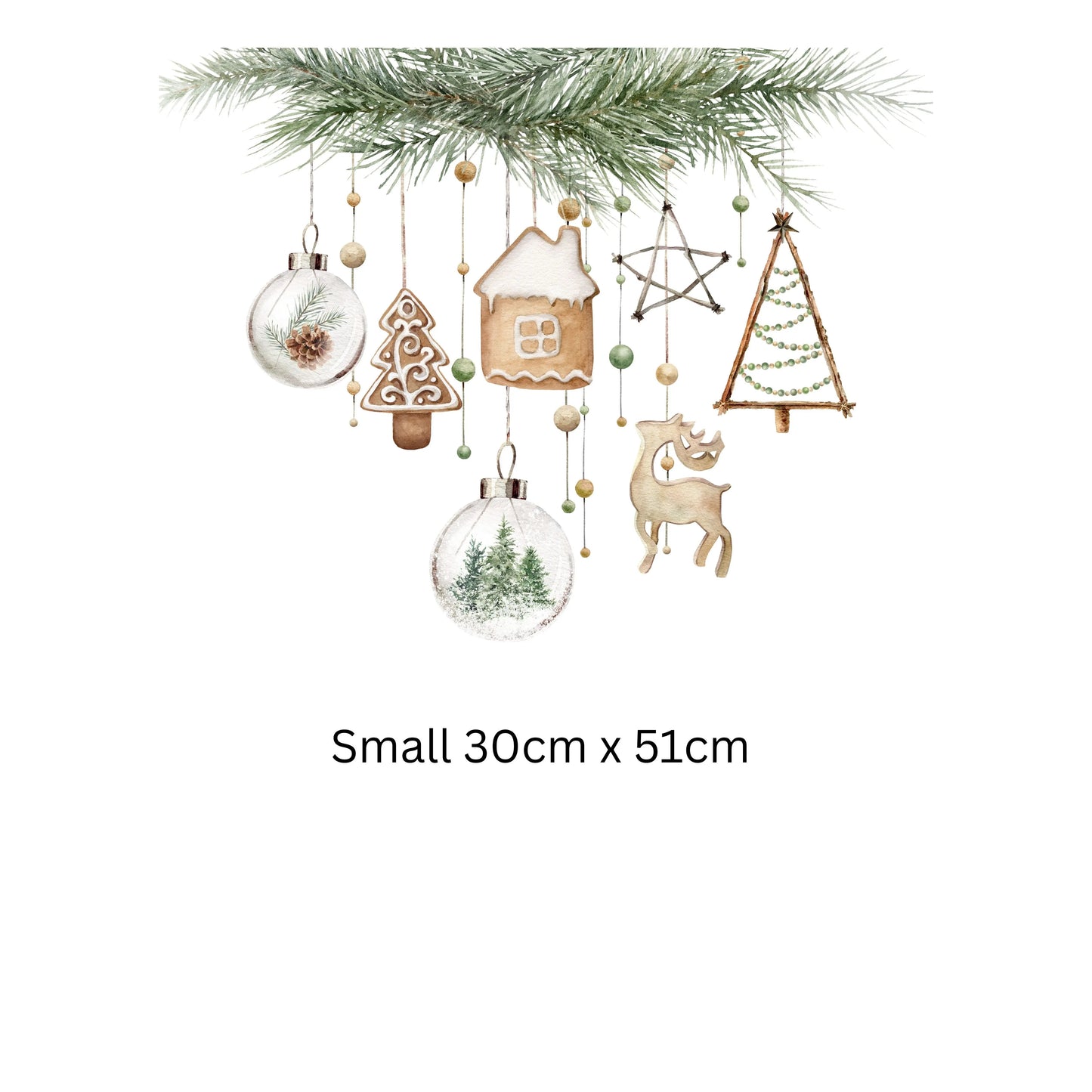 Cosy Winter Christmas Window Sticker – Scandinavian Ornament Design Creative Windows