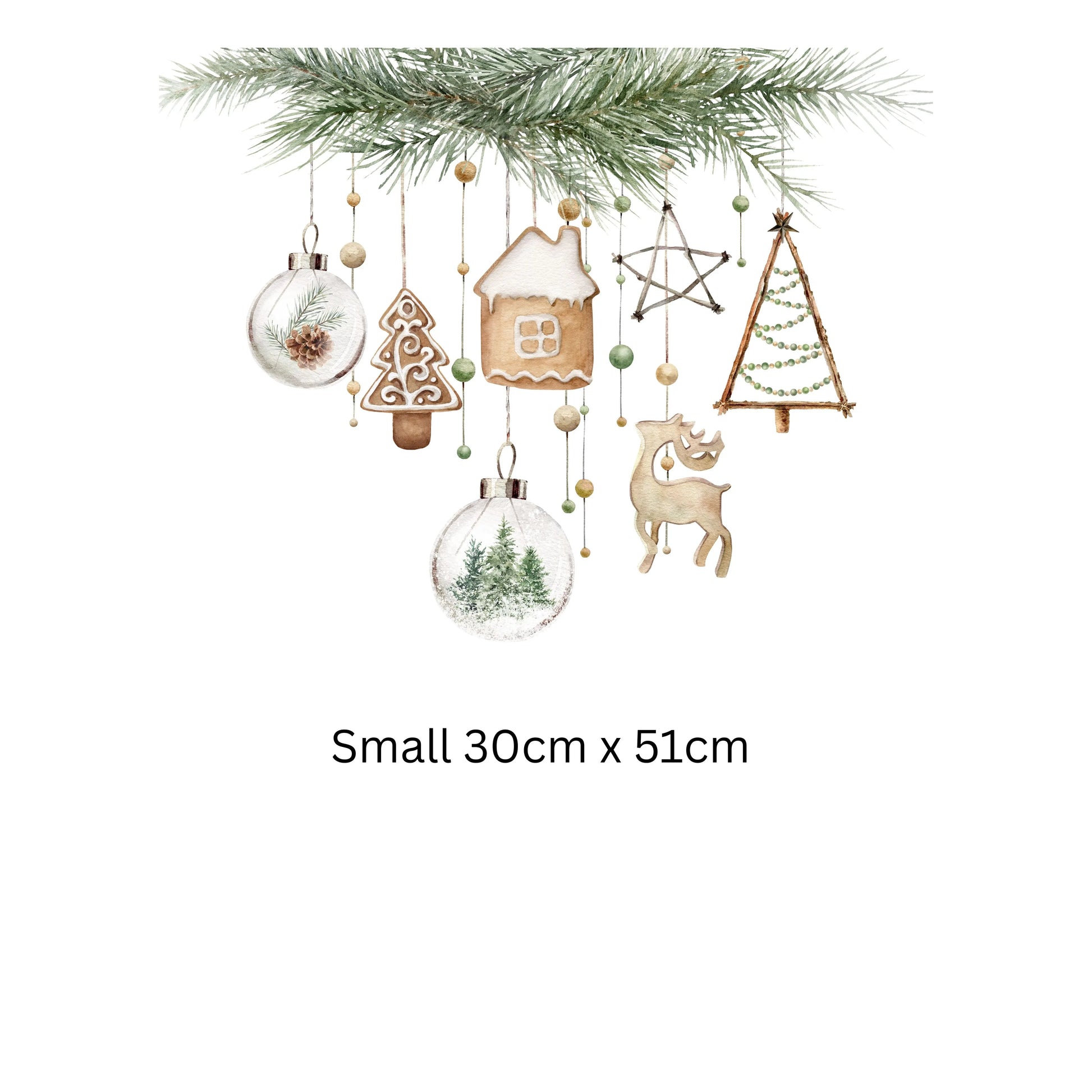 Cosy Winter Christmas Window Sticker – Scandinavian Ornament Design Creative Windows