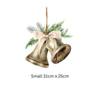 Double-Sided Christmas Bell Window Sticker: Festive Christmas Decor Creative Windows