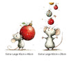 Double-Sided Christmas Mouse Window Sticker: Festive Christmas Window Decals Creative Windows