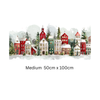 Christmas Winter Village Window Sticker, Double Sided Reusable Decal Creative Windows