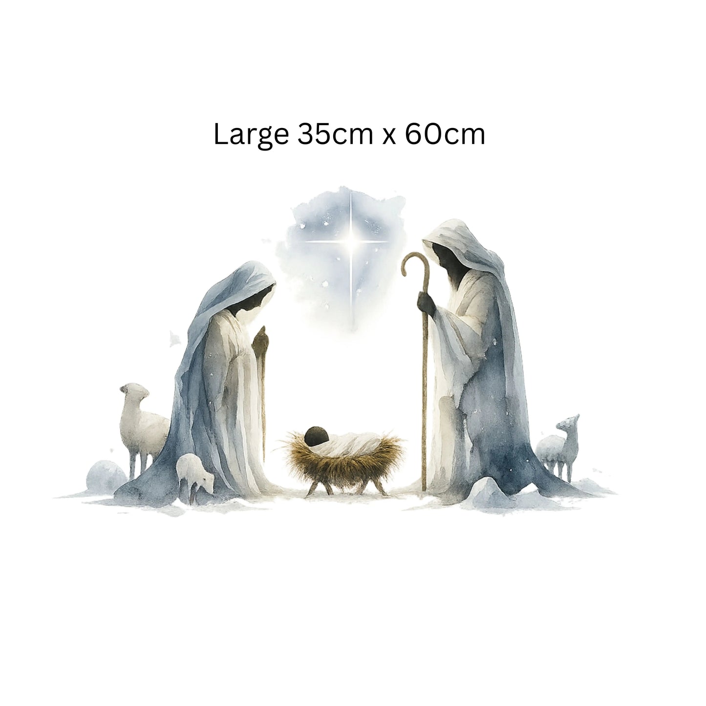 Nativity Window Cling: Reusable Double-Sided Christmas Decoration Creative Windows